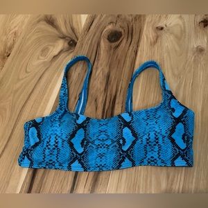SHEIN Snakeskin Print Bikini Top